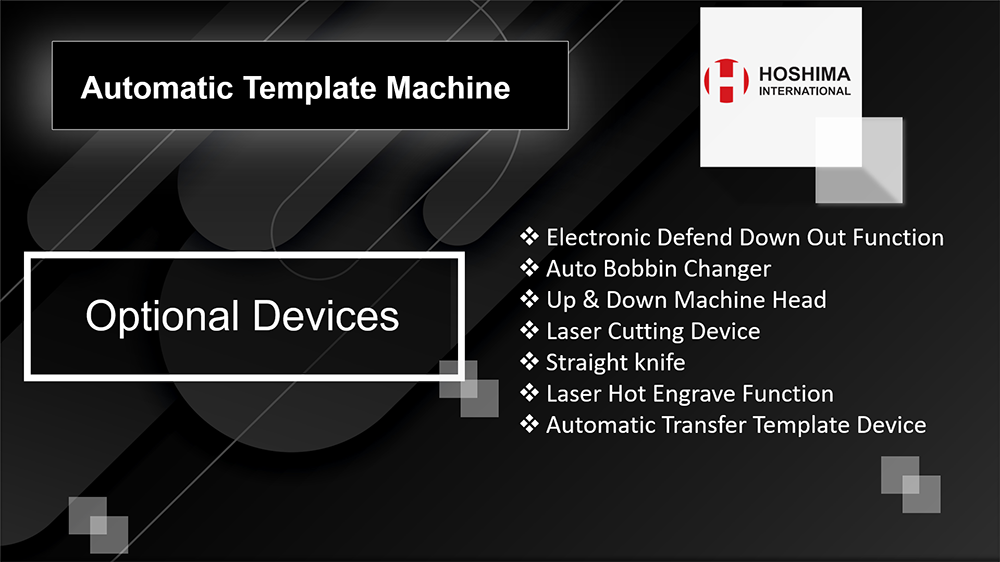 Hoshima Automatic Template Machine K8T Series