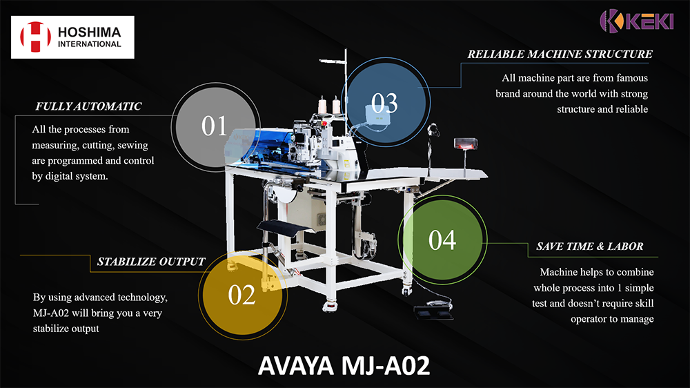 AVAYA Automatic Placket Sewing Machine MJ-A02