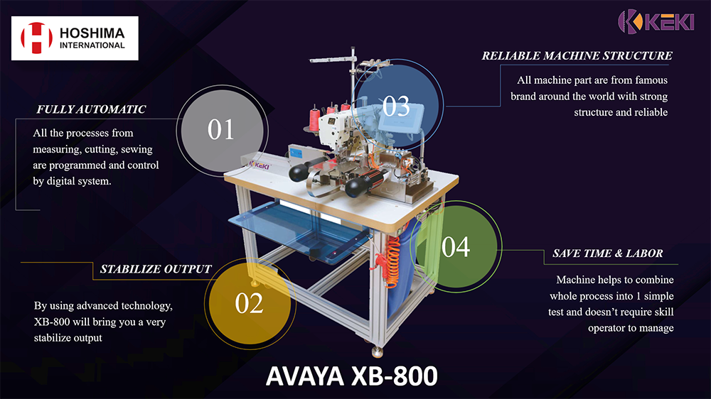 AVAYA Tubular Bottom Hemming Integrated Sewing Machine XB-800